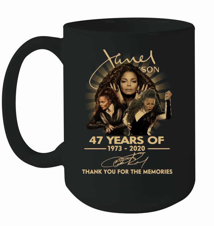 Janet Jackson 47 Years Of 1973 2020 Signature Thank You For The Memories shirt Ceramic Mug