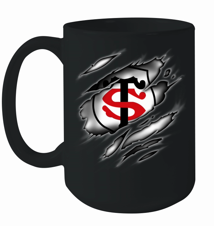 Stade Toulousain-rugby-fr-Heart Ceramic Mug