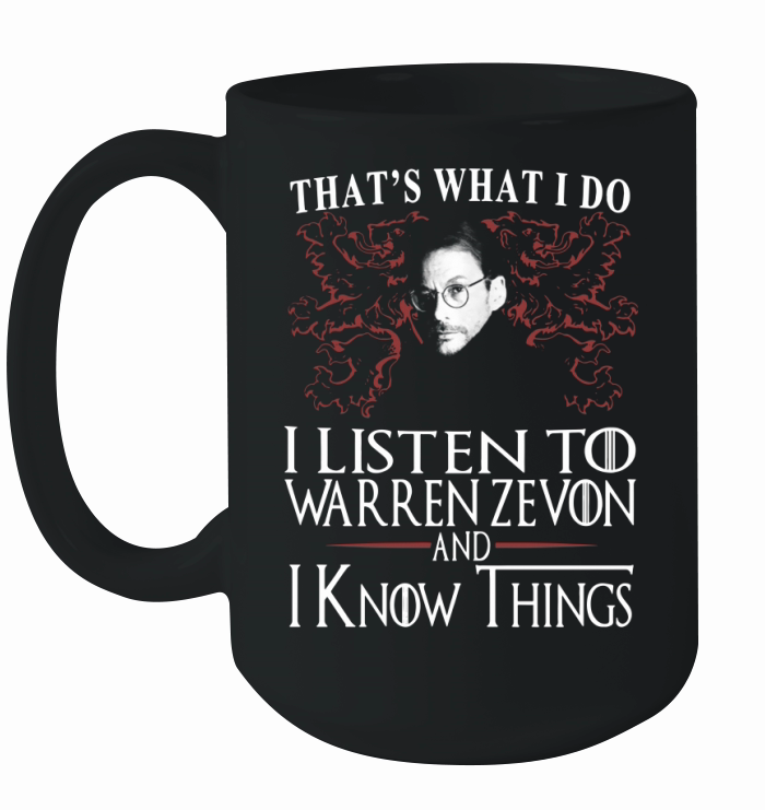 Warren Zevon I KNOW THINGS Ceramic Mug