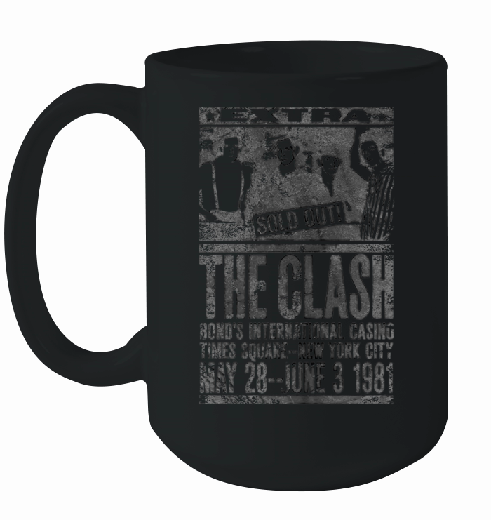 White The Clash Bonds 1981 Official Ceramic Mug
