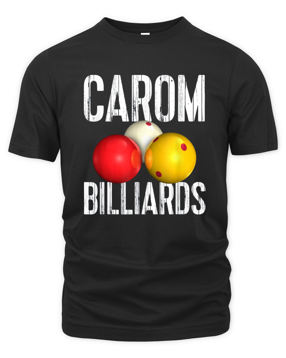 3-CUSHION BILLIARD BALLS - SHIRT FOR STRAIGHT RAIL CAROM Organic Unisex T-shirt