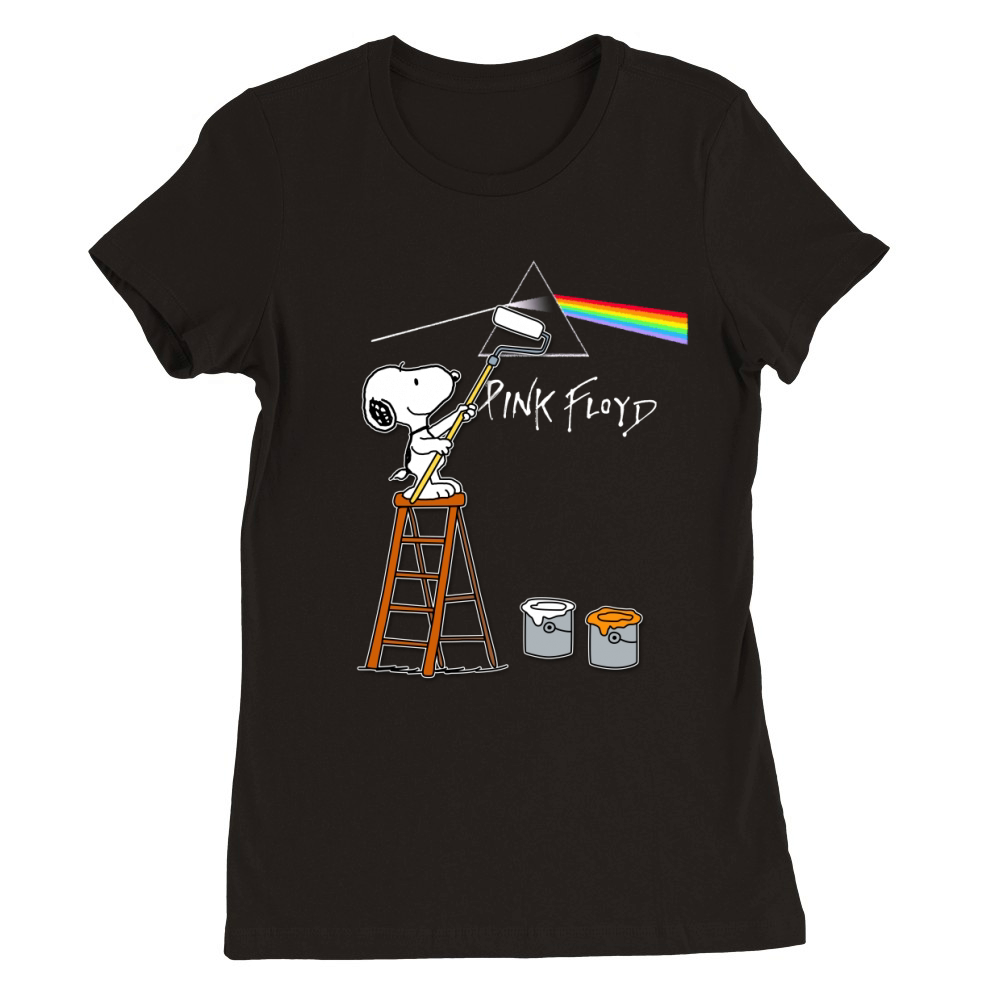 Snoopy's Painting The picture- Pink Floyd Premium Womens Crewneck T-shirt