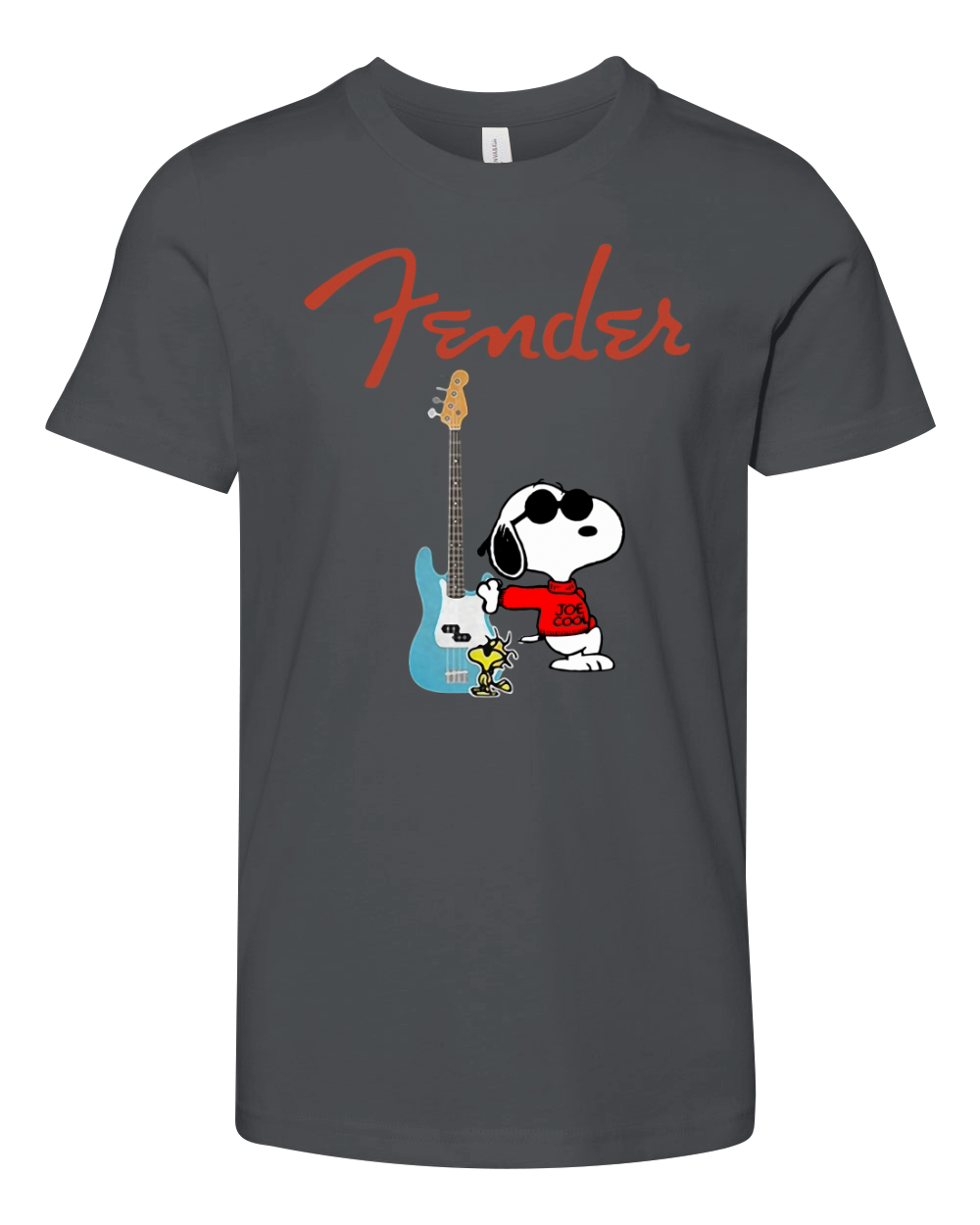 Snoopy Guitar Player Fender Youth Unisex Jersey Tee