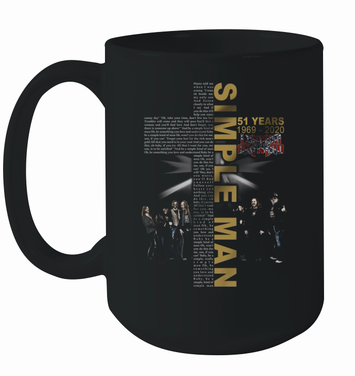 Simple Man lyric Cross 51 years 1969 2020 Lynyrd Skynyrd Ceramic Mug
