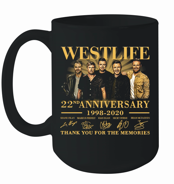 Westlife 22nd Anniversary 1998 2020 thank you for the memories signatures shirt Ceramic Mug