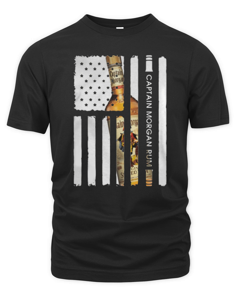 Captain Morgan Rum 4th july independence day American flag Organic Unisex T-shirt