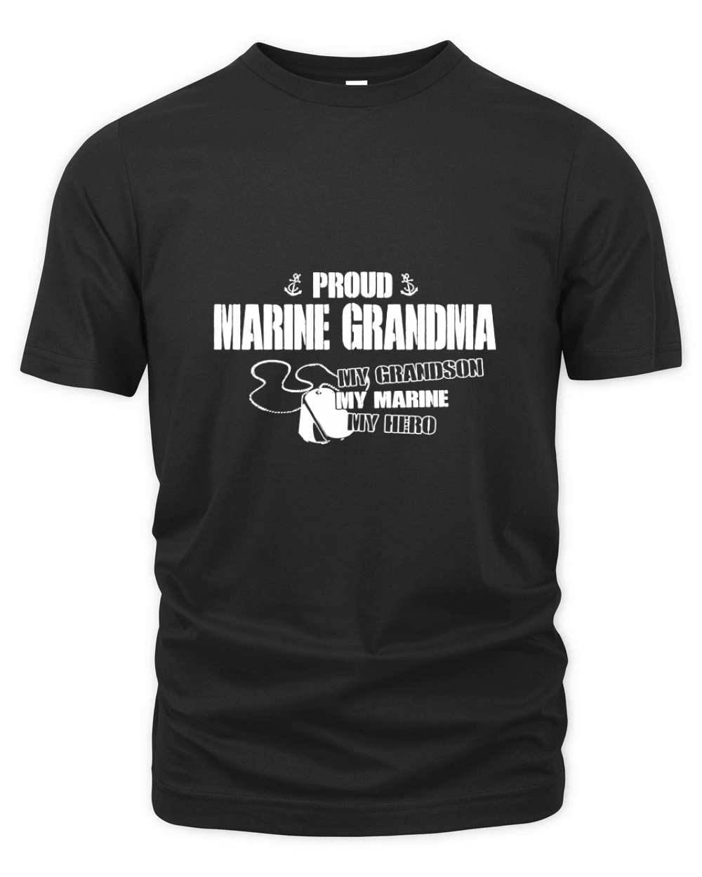 Proud Marine Grandma My Grandson Hero Organic Unisex T-shirt