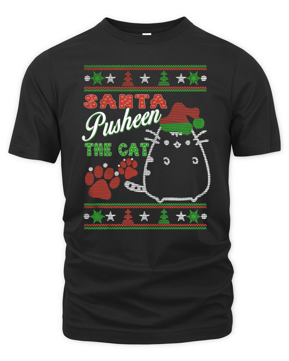 SANTA PUSHEEN THE CAT  CHRISTMAS FOR CAT LOVER SHIRT TSHIRT HOODIE Organic Unisex T-shirt