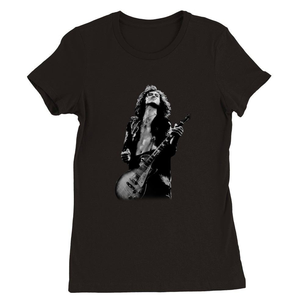 Jimmy Page play guitar shirt Premium Womens Crewneck T-shirt