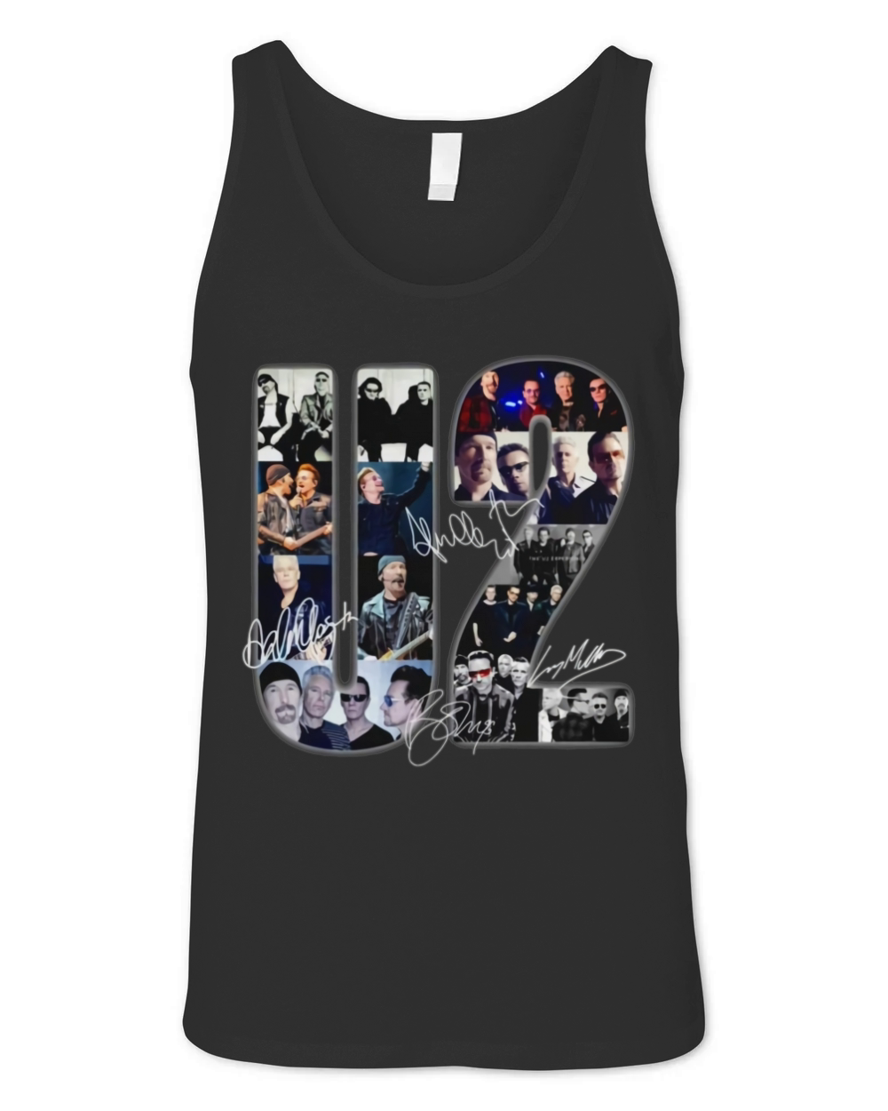 U2 band music signatures shirt Unisex Jersey Tank