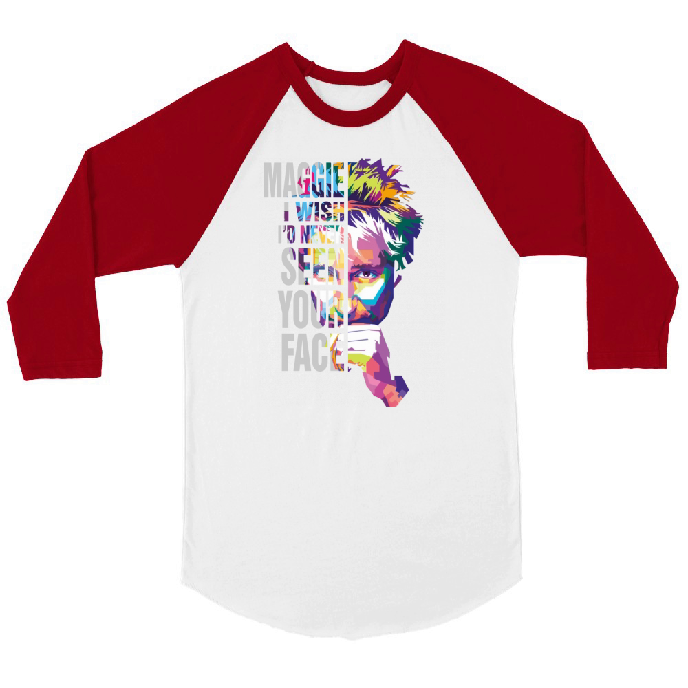 MAggie May - Ladies V-Neck Unisex ¾ sleeve Raglan T-shirt