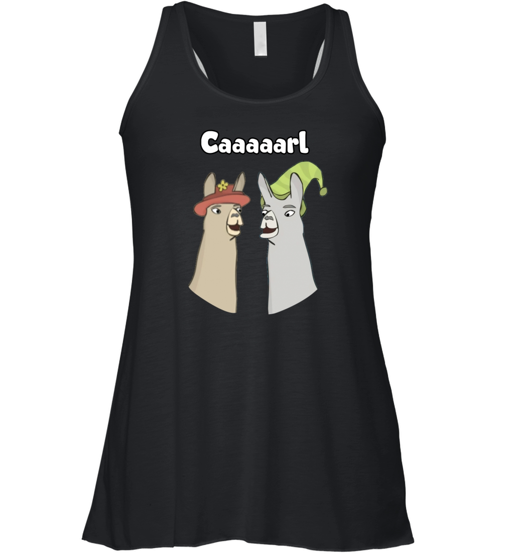 LLAMAS WITH HATS  CAAAARL CARL PAUL SECRET AGENT BOB FILM COW DROWNING RAFT LLAMAS Women's Flowy Tank Top