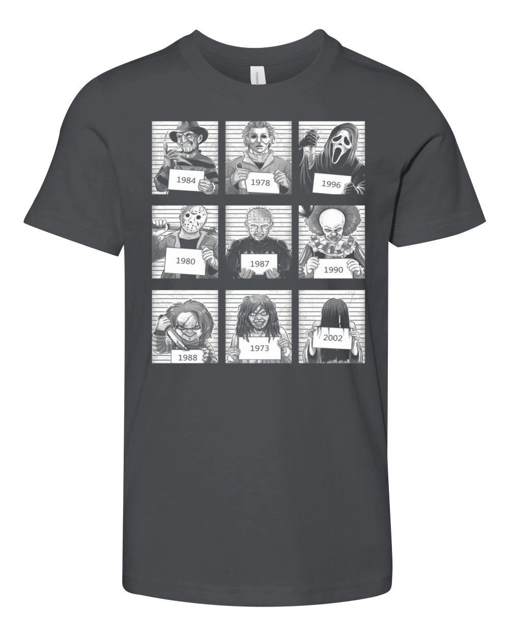 Character Horror Movies 1984 2002 Youth Unisex Jersey Tee