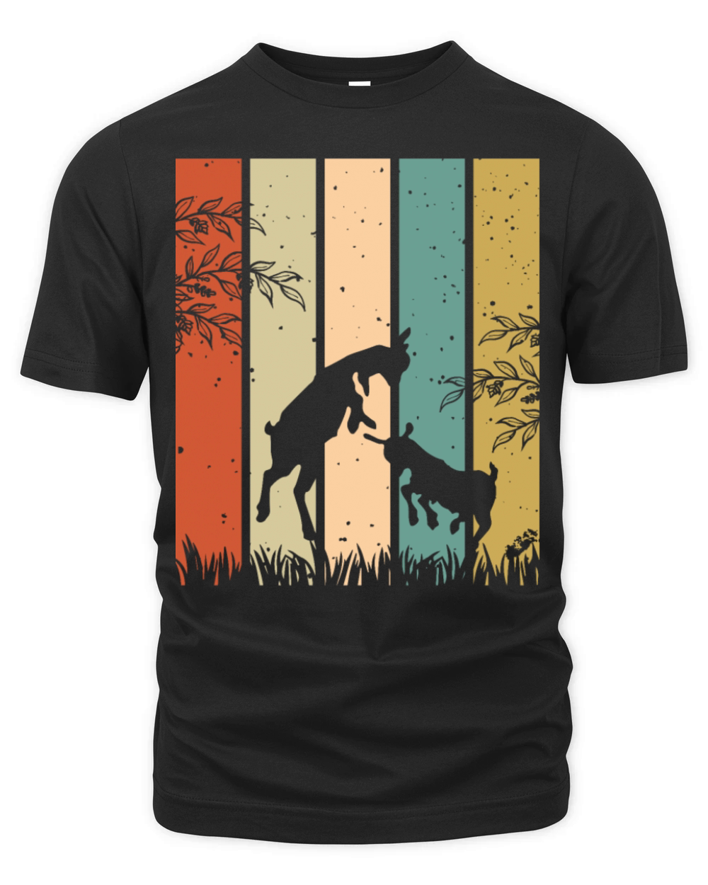Colorsplash Retro Vintage Goat Organic Unisex T-shirt