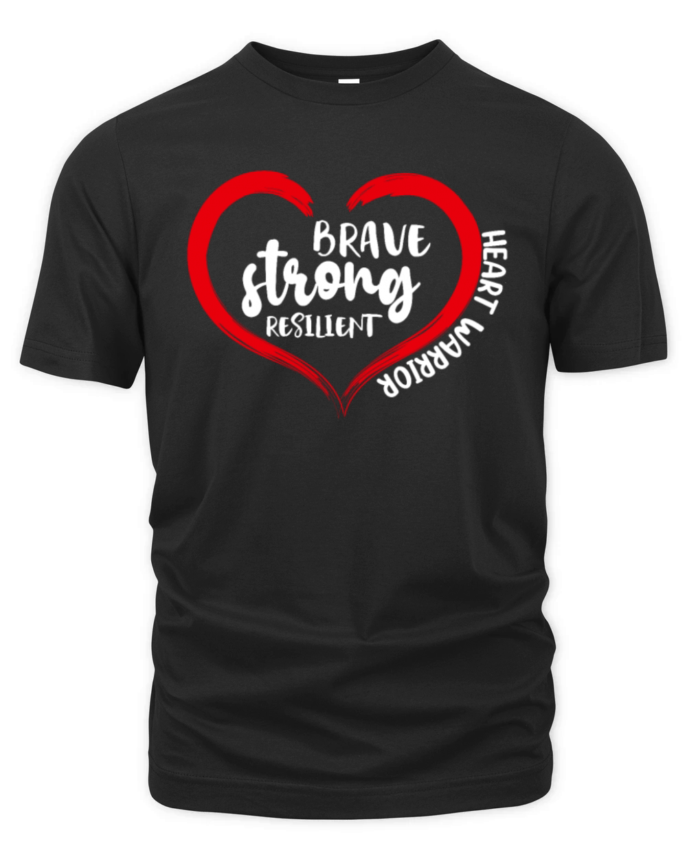 Heart Warrior CHD Awareness Brave Strong Resilient Organic Unisex T-shirt