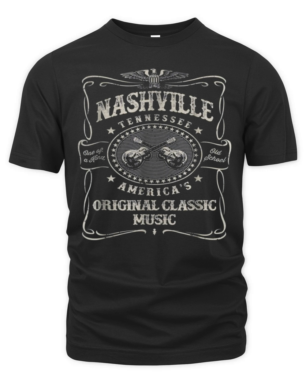 Nashville Music City USA Vintage Organic Unisex T-shirt