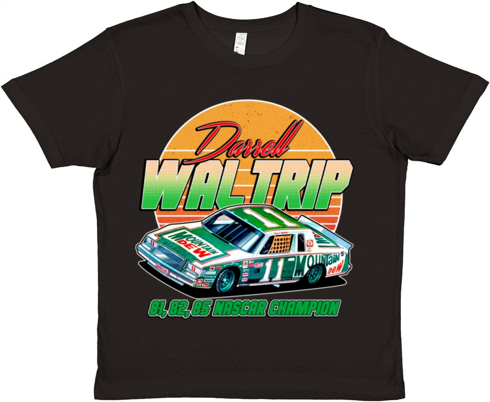Darrell Waltrip Nascar Legend retro 80s style Premium Kids Crewneck T-shirt