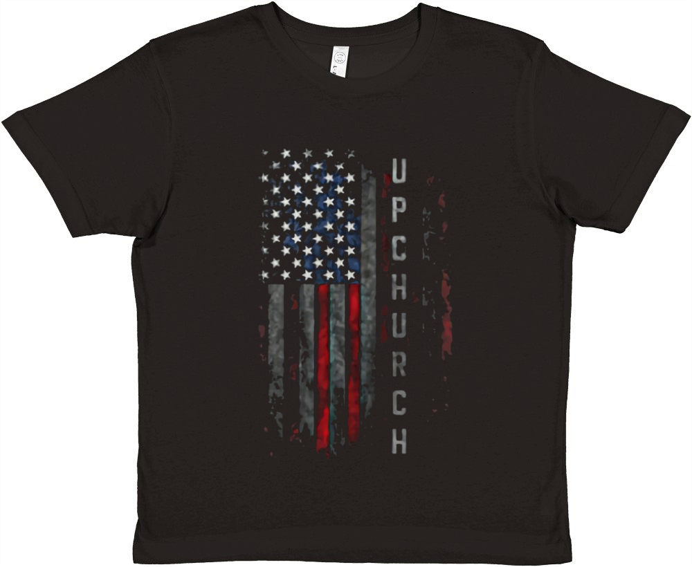 Upchurch Family American Flag Premium Kids Crewneck T-shirt