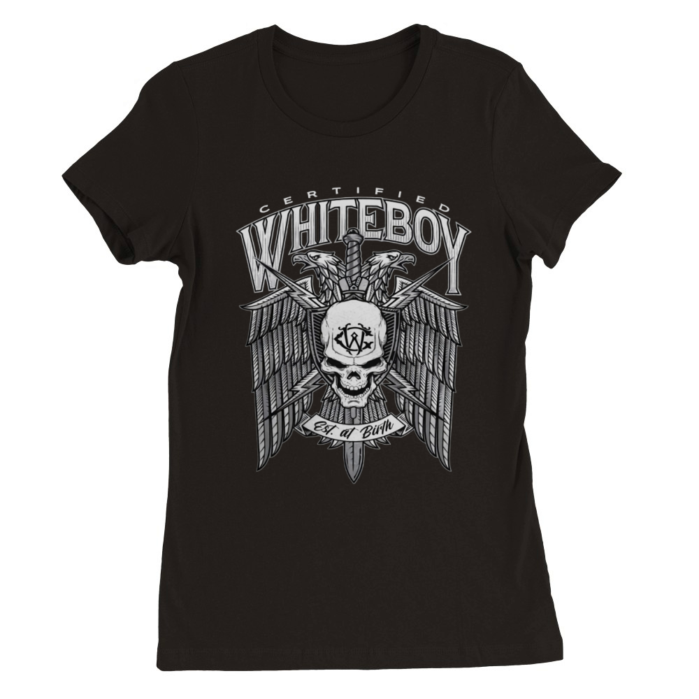 Certified Whiteboy Est At Birth Premium Womens Crewneck T-shirt