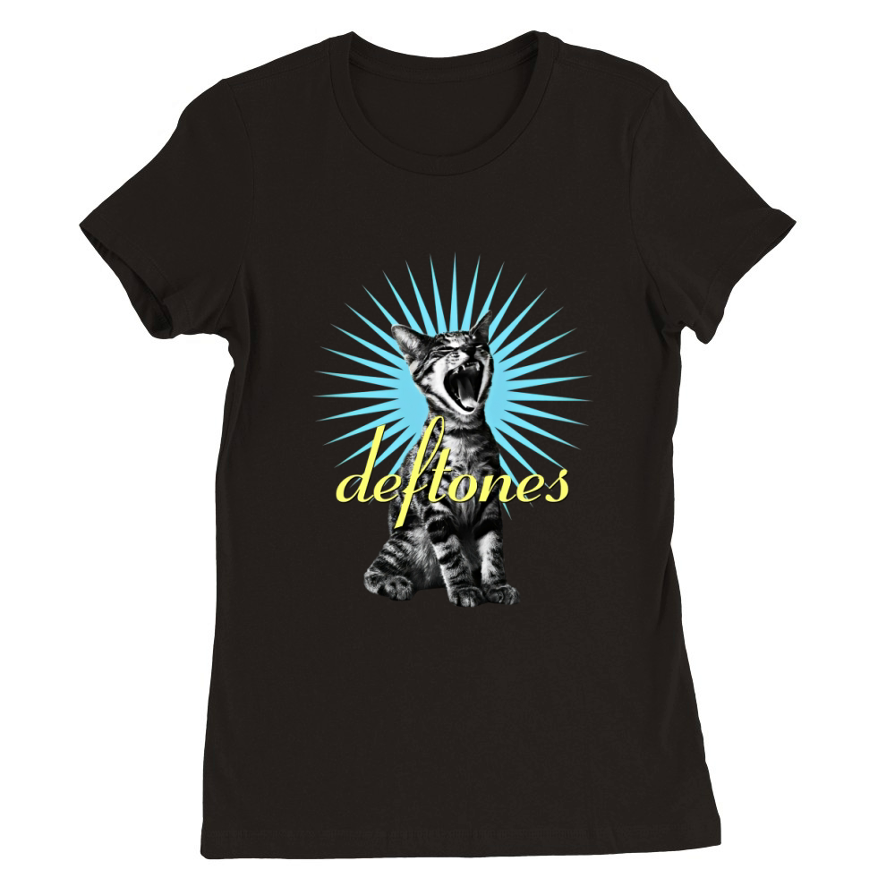 Deftones Band Adrenaline Cat Premium Womens Crewneck T-shirt
