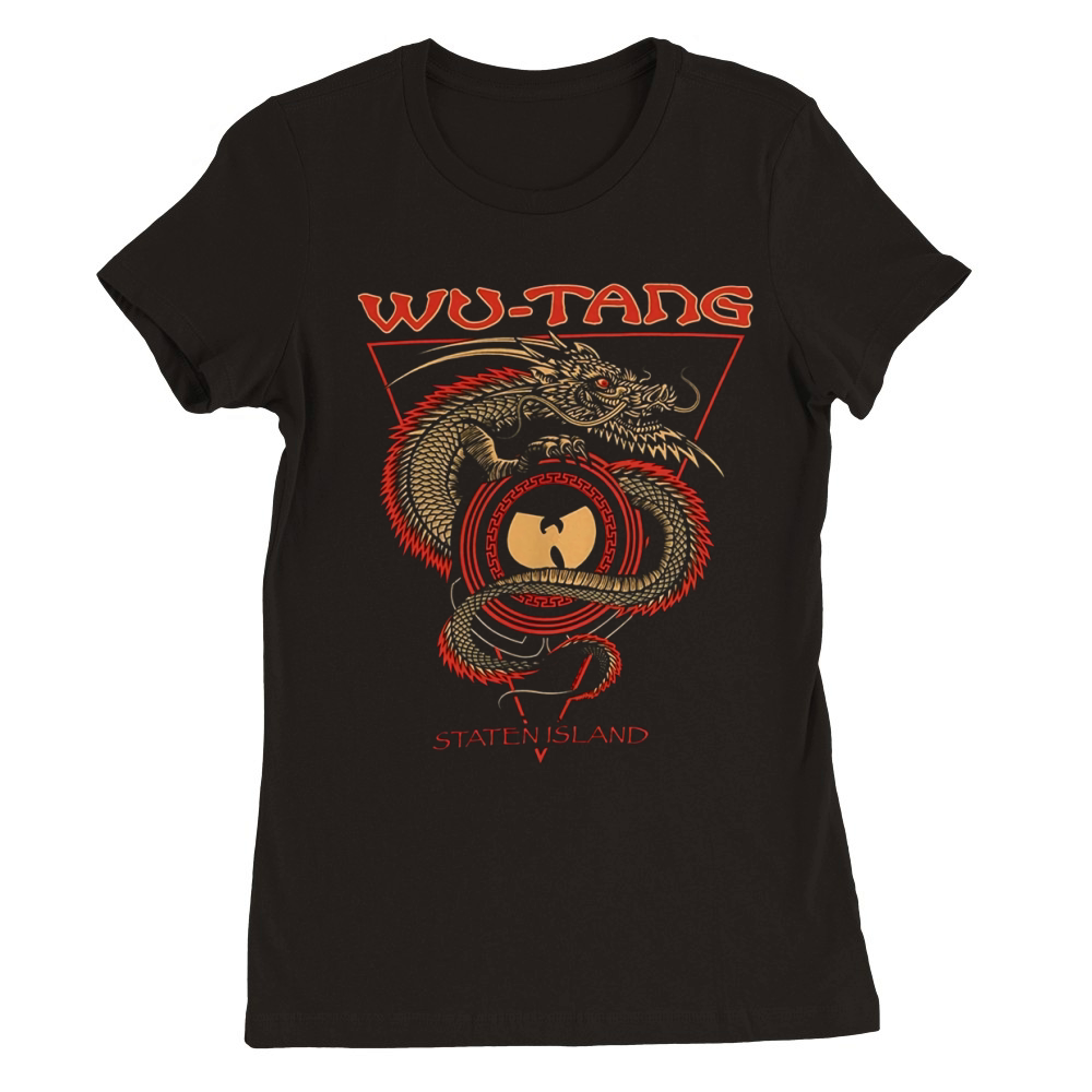 Wu Tang Clan Staten Island Dragon Premium Womens Crewneck T-shirt