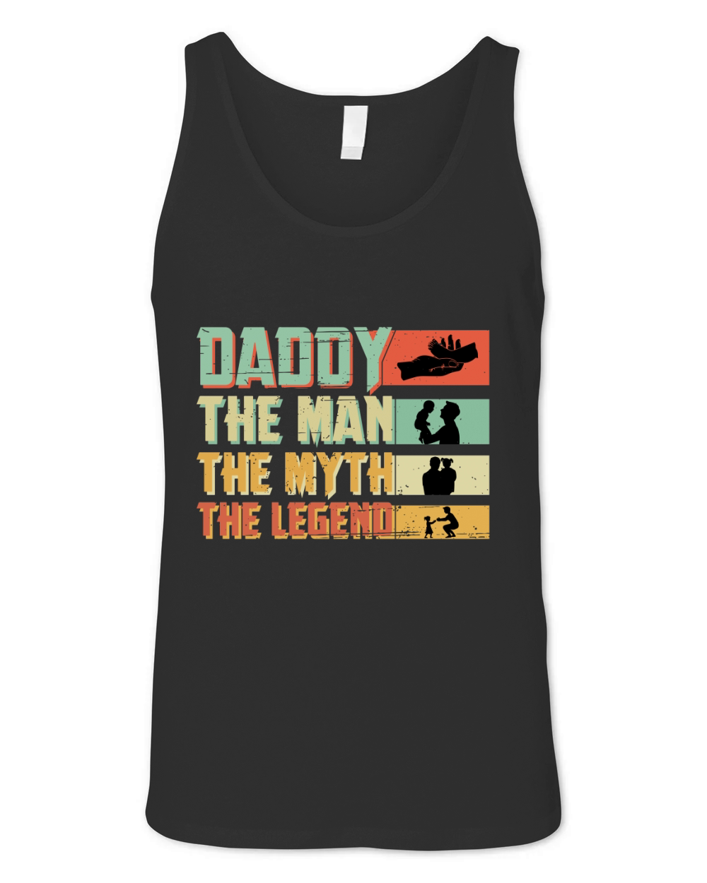 Daddy. The Man. The Myth. The legend sublimation Unisex Jersey Tank