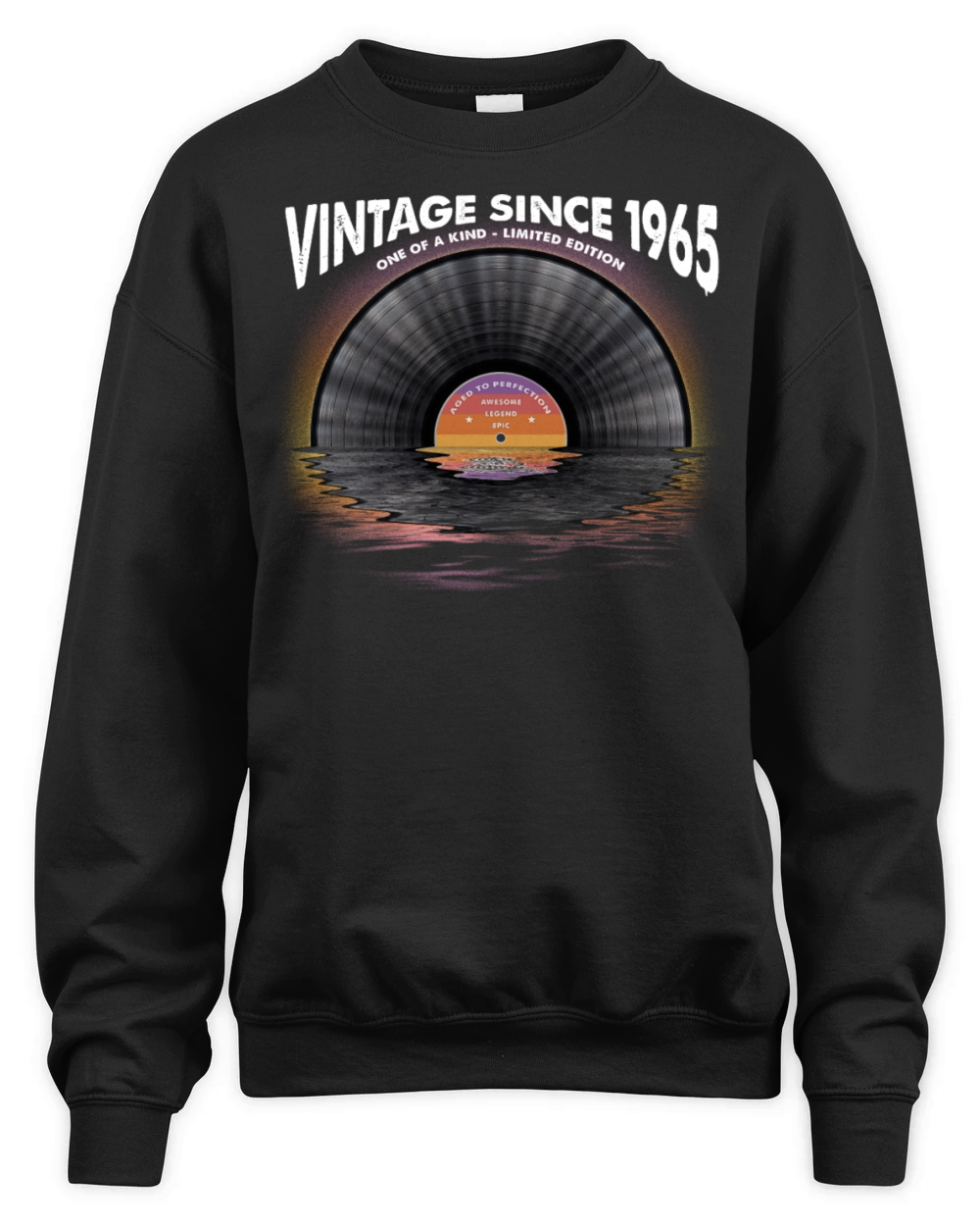 Vintage since 1965 Retro Disco Music Vintage Unisex Premium Crewneck Sweatshirt