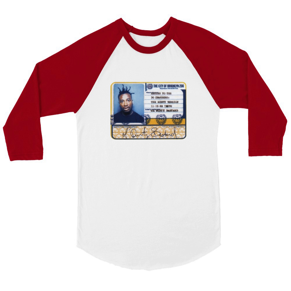 DunkShirt New Ol Dirty Bastard ODB Rap Hip Hop Unisex ¾ sleeve Raglan T-shirt