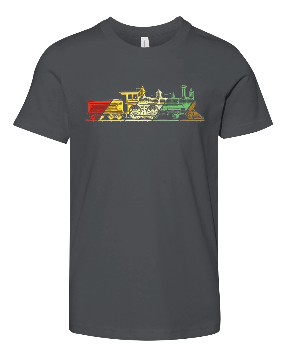 Retro Steam Locomotive Vintage Train Shirt Youth Unisex Jersey Tee