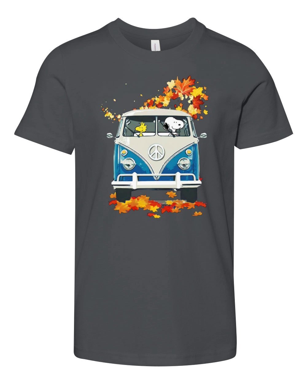 Snoopy And Woodstock VW Volkswagen Hippie Car shirt Youth Unisex Jersey Tee