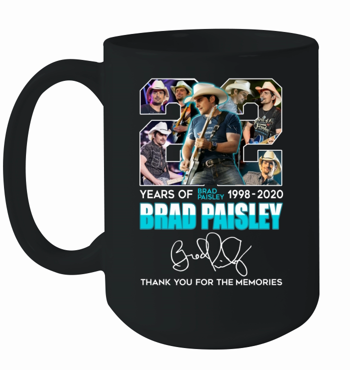 Brad Paisley 22 years of 1998 2020 thank you for the memories signature Ceramic Mug