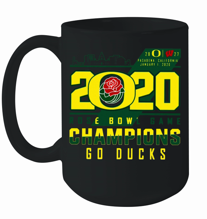Oregon Ducks 2020 Rose Bowl Game Champions Goducks shirt Ceramic Mug