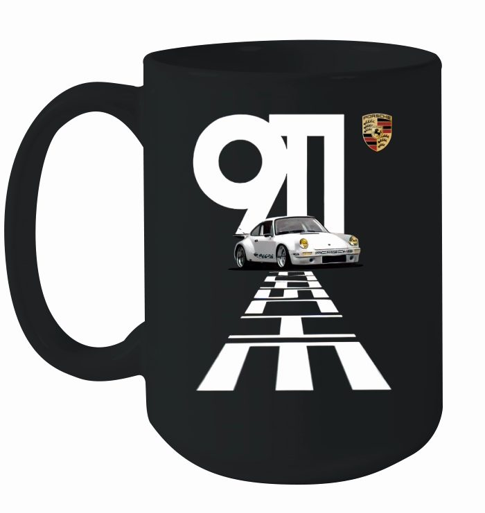 Vintage 911 Porsche Racing Car Ceramic Mug