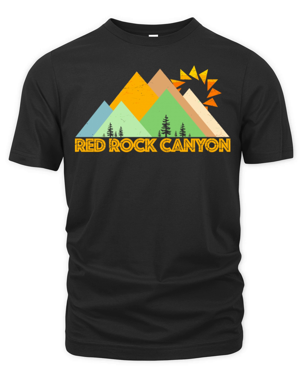 Retro Vintage Red Rock Canyon Organic Unisex T-shirt