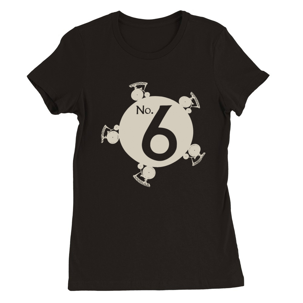 The Prisoner Number 6 Retro TV Series Premium Womens Crewneck T-shirt