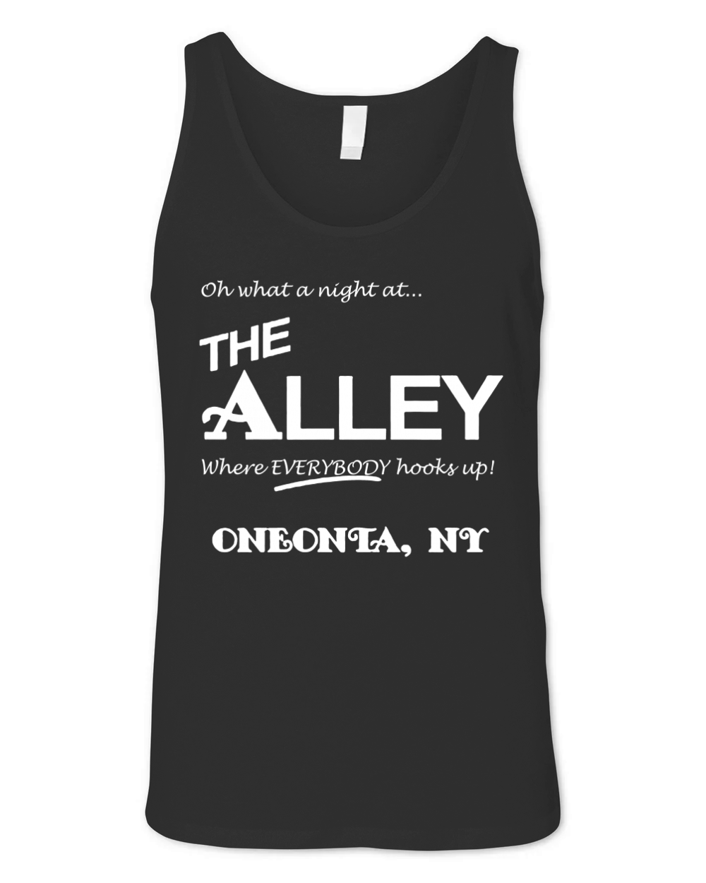 oneonta the alley t shirt 7t8 Black Unisex Jersey Tank