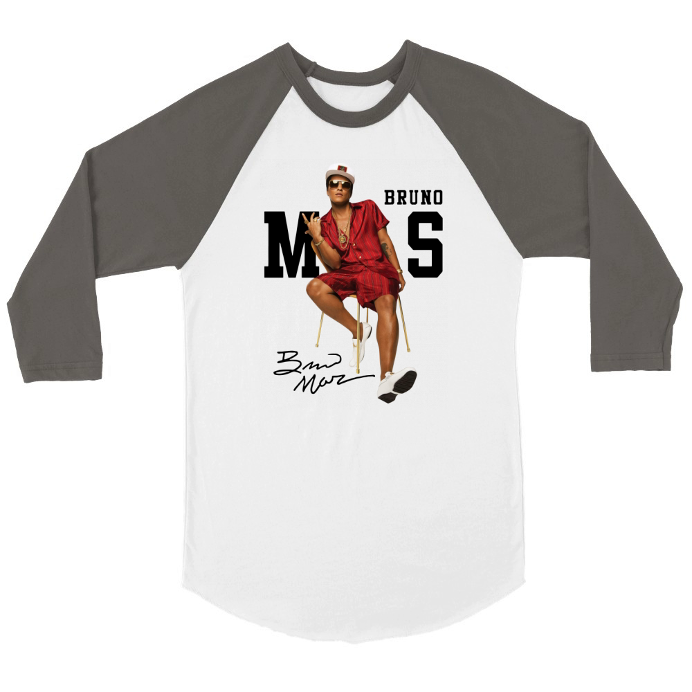 BRUNO MARS Unisex ¾ sleeve Raglan T-shirt