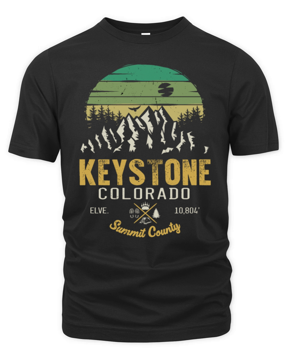 Keystone Colorado retro Ski Mountain Organic Unisex T-shirt