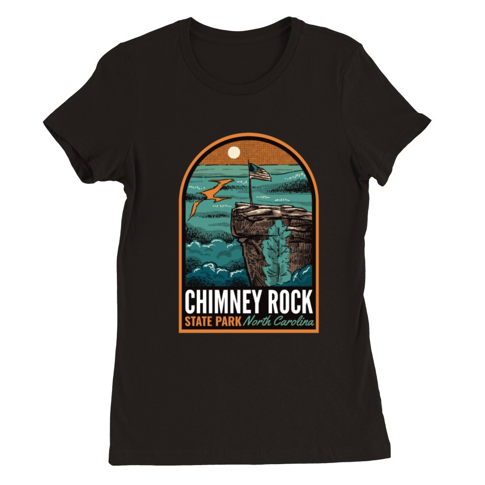 Chimney Rock State Park NC Vintage Premium Womens Crewneck T-shirt