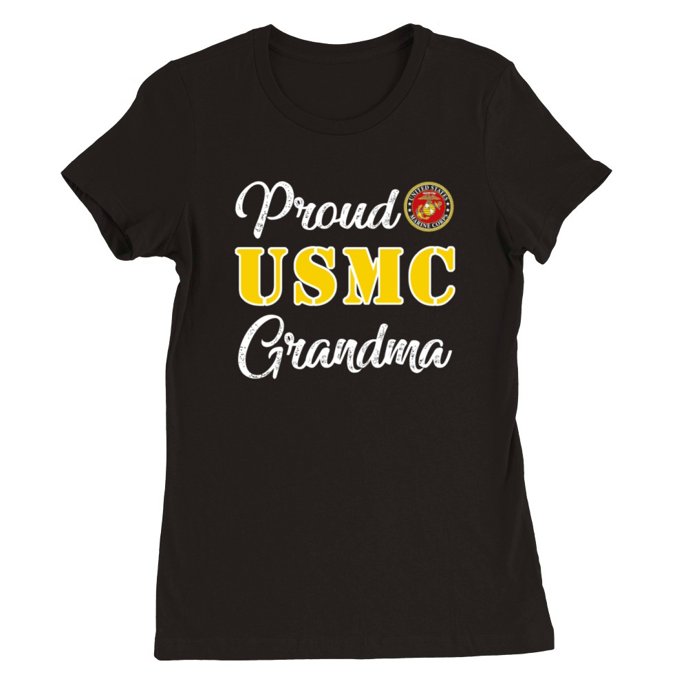 Proud US Marine Corps Grandma Premium Womens Crewneck T-shirt