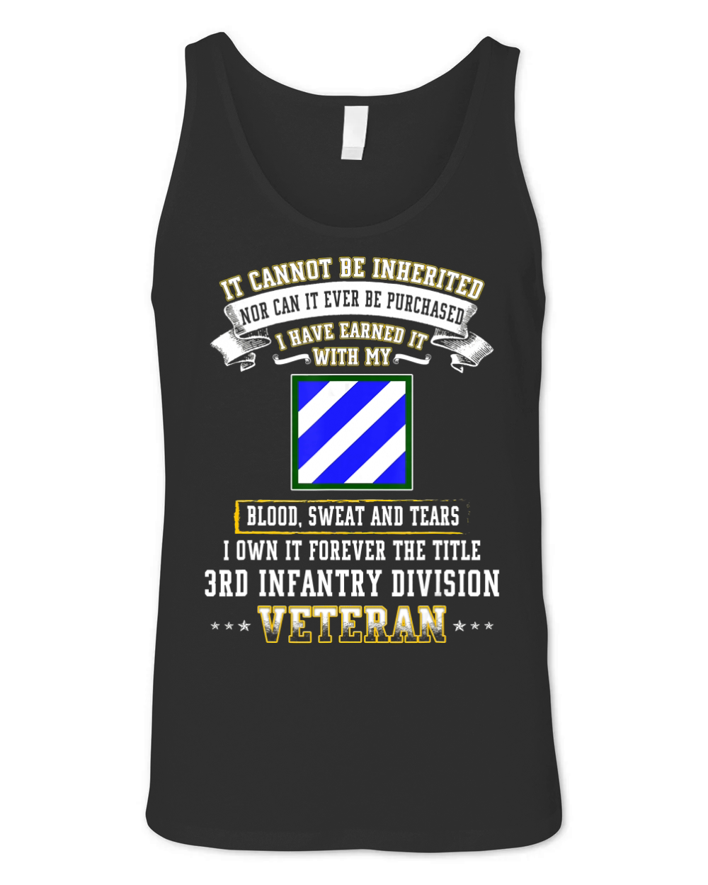 I Own Forever The Title 3rd Infantry Division Veteran T-Shir Unisex Jersey Tank