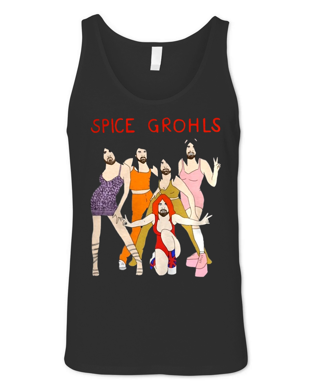Spice Grohls Spice Girls And Boys Fronts Unisex Jersey Tank