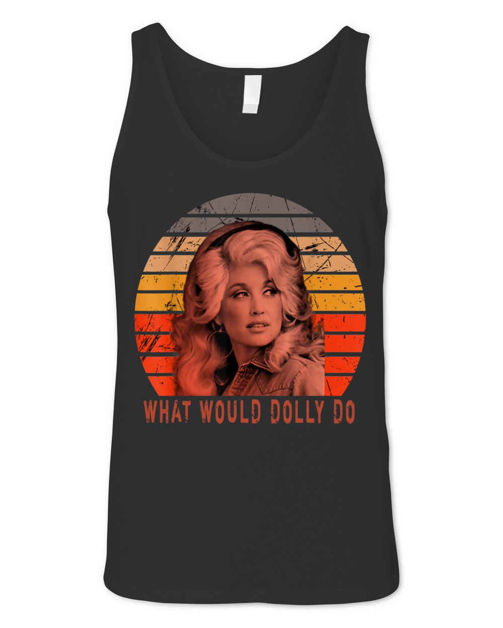 Vintage Parton Retro What Would Dolly Unisex Jersey Tank