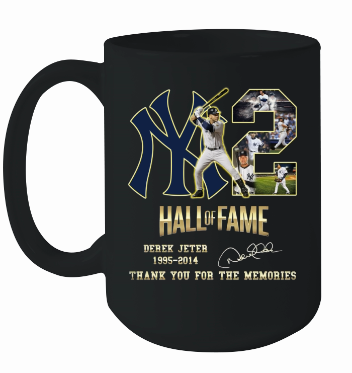 Hall Of Fame Derek Jeter 1995 2014 Thank You For The Memories Signature Ceramic Mug