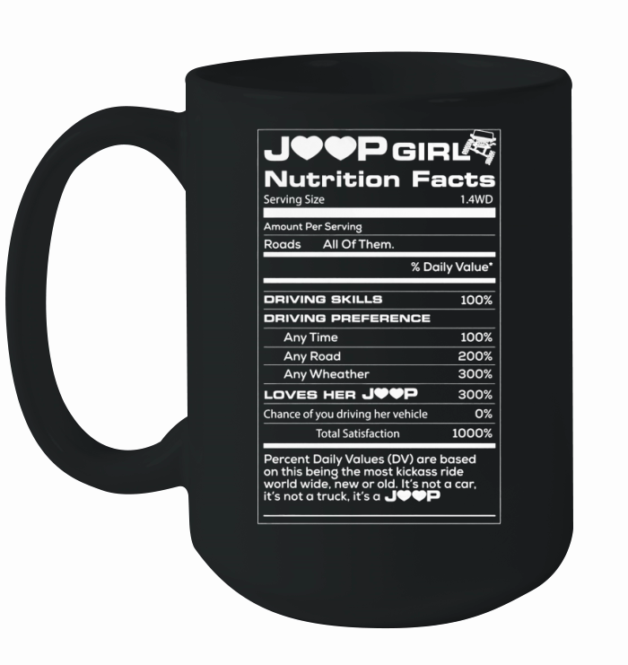 JEEP GIRL NUTRITION FACTS Ceramic Mug