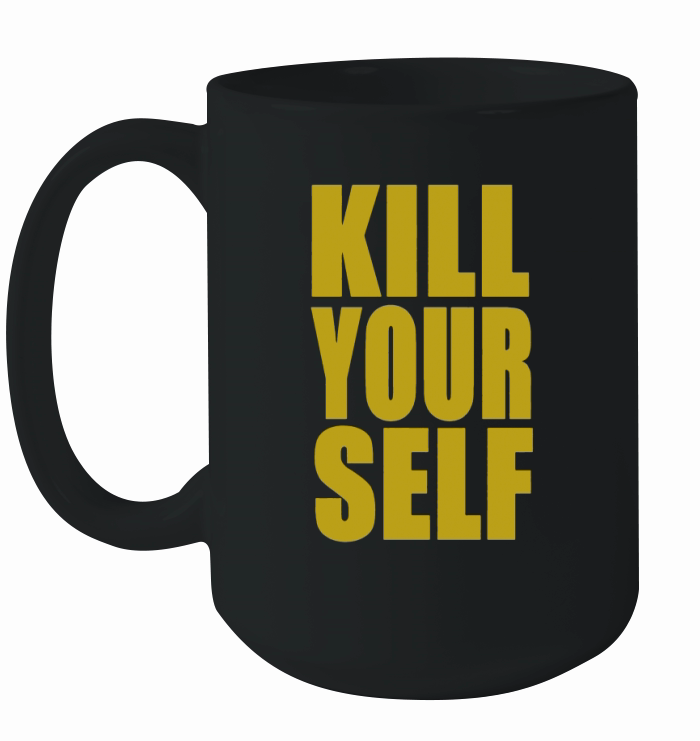 KILL YOURSELF BOLD   YELLOW Ceramic Mug