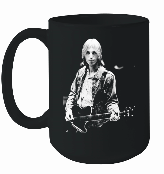 Vintage  Tom Petty Mono Art Ceramic Mug