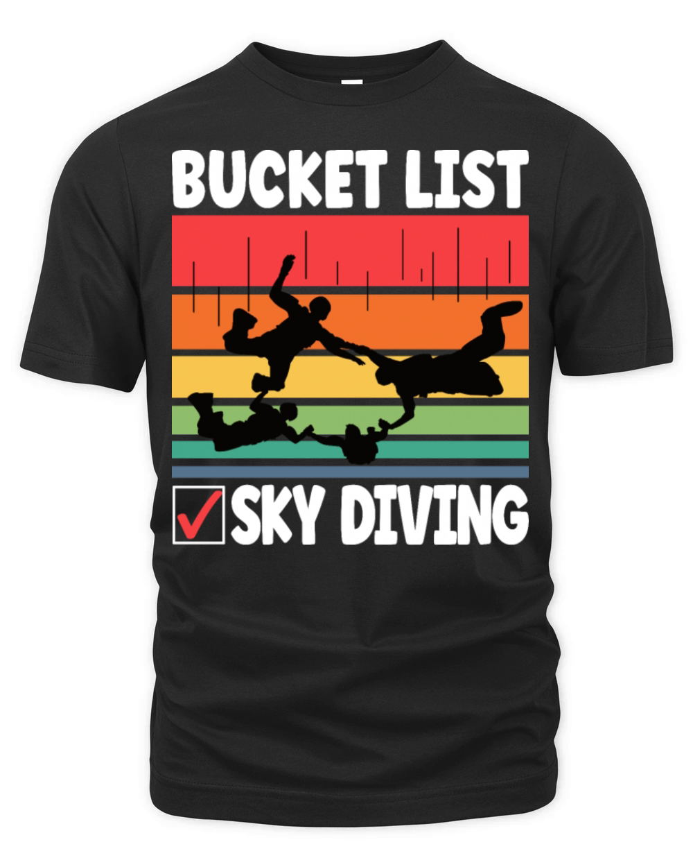 Bucket List Skydiving Funny Skydiver Skydiving Organic Unisex T-shirt