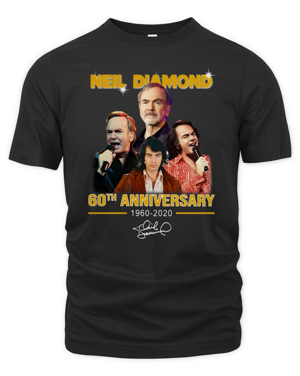 Neil Diamond 60th anniversary 1960-2020 signature shirt Organic Unisex T-shirt