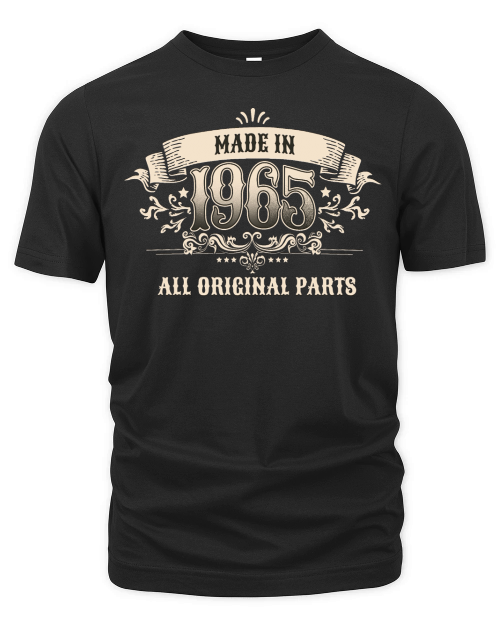 Retro Vintage Birthday Made In 1965 All Original Organic Unisex T-shirt